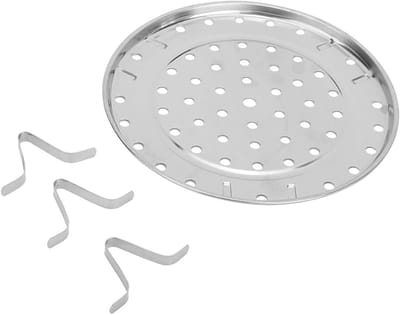 Kookstoomrek van RVS met Eenvoudig Schoonmaak Stoomplaat voor Drukpan en Soeppan - 26 cm Diameter