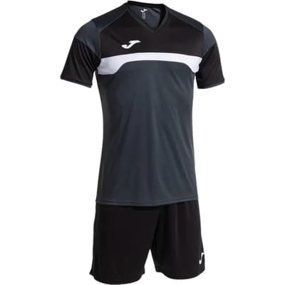 Joma Danubio Iii Korte Mouw Set Zwart,Grijs 4-5 Years Kinderen