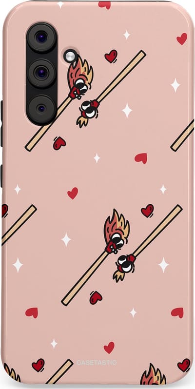 Casetastic Hoesje Geschikt voor Samsung A54 (5G) - Stijlvolle Beschermende Duo-layer Case - Vurige liefde