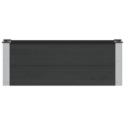 vidaXL Verhoogde plantenbak Zwart 100 x 30 x 36 cm WPC en Aluminium