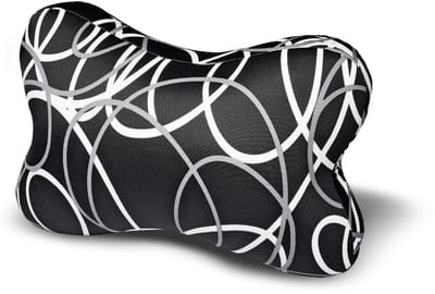 Kuschelmaxx kussen - Sierkussen gevlinderd 22 x 33 cm - zwart gelijnd-design - Stevig en zacht - Mooie print - Gevuld met microgranulaat - Vormvast & Wasbaar - Ideaal voor op de bank, bed, auto of op reis - Inclusief Wasnet