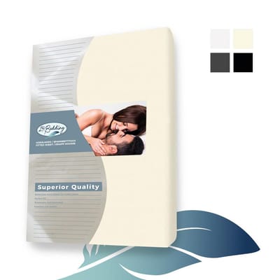 24-bedding - Duopak 2 stuks !! - Jersey Topper Hoeslaken - Topdek Hoeslaken Jersey - 80x200 cm - Beige - 100% katoen - 5 t/m 15 cm hoogte.