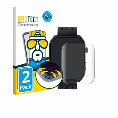 BROTECT - Screenprotector voor Reebok Icon Smartwatch - Folie Beschermfolie transparant volledig dekking - 2 Stuks