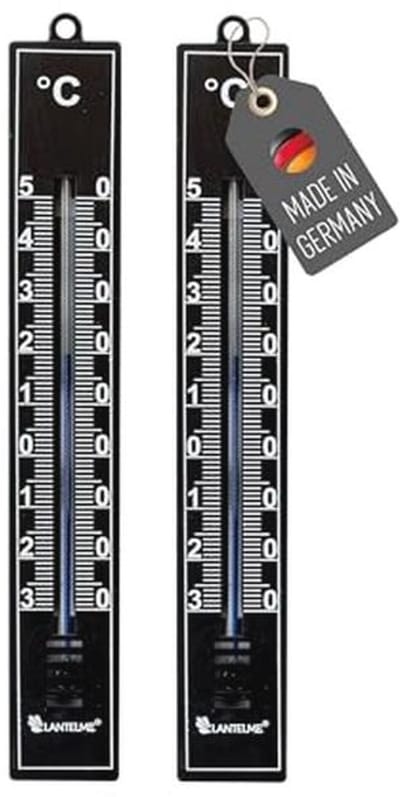 Set van 2 Tuinthermometers -30 °C tot 50 °C, Analoge Kunststof Thermometer, Weerbestendig Binnen en Buiten