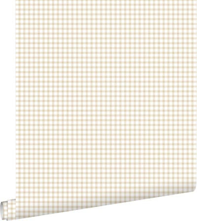 ESTAhome behang ruitjes beige - 50 x 900 cm - 132146