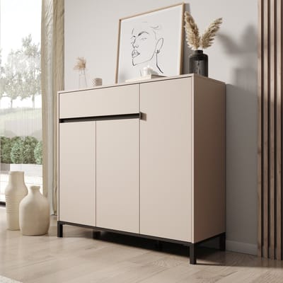 Meubella - Finta - Schoenenkast - Beige - 119x40x110 cm