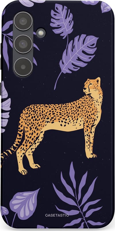 Casetastic Hoesje Geschikt voor Samsung A55 - Stijlvolle Beschermende Duo-layer Case - Cheetah snelheid