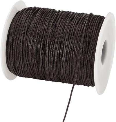 175 Yards 1mm Donkerbruin Gewaxed Katoen Koord voor Armbanden, Kettingen en Sieraden Creatief Gebruik