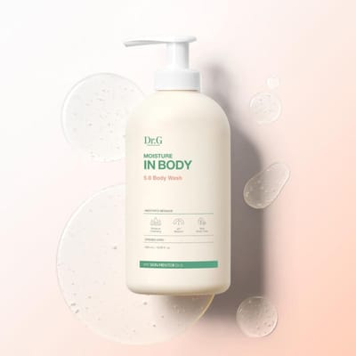 Dr.G Moisture In Body 5.0 Gel Douche Hydratant Nettoyant Quotidien 500ml 1 Pack (500ml) white