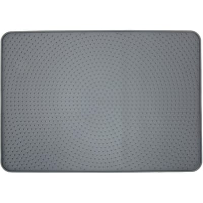 Tapis d'alimentation pour animaux de compagnie, en silicone de qualité alimentaire, imperméable et antidérapant, avec bords pour bois gris