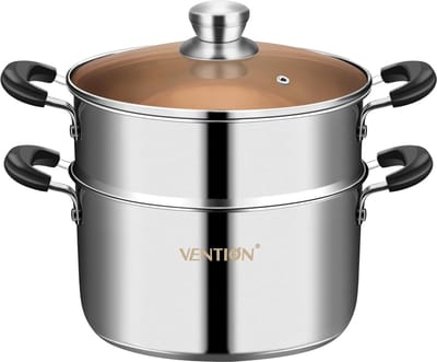 Inductie Stoompan 20 cm - Roestvrijstalen Couscous-Pan 2,7 l