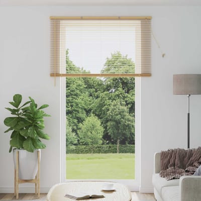 vidaXL - Venetiaanse - jaloezie - Lichtbruin - met - Patroon - 213 - x - 130 - cm - 25 - mm