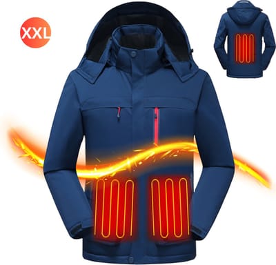 Nivard Verwarmde Jas - Heating Jacket - Thermo Jas - Elektrische Kleding - Jas Met Verwarming - Extra Comfortabel - Heren - Maat XXL - Blauw