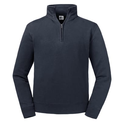 Russell Heren Authentieke Kwartier Ritssweatshirt (Franse marine)