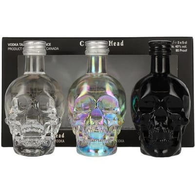 Crystal Head Wodka Crystal Head Vodka Set 40% Vol. 3x0,05l in geschenkverpakking