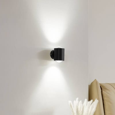 Lindby wandlamp Jyla, zwart, up/down
