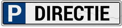 Parkeerbord directie - met 4 boorgaten | Sign Again materiaal | 52 x 11 cm