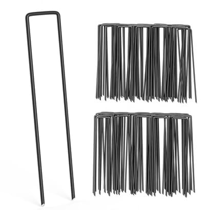 Dailygoods- Kunstgras Grondankers 50 Stuks - Stalen Bevestigingsnagels - Tuin Stake Nagels - Onkruid Bescherming - Gronddoek Bevestiging - Geschikt voor Kamperen - Tuinspikes
