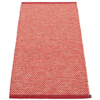 Pappelina Effi Kunststof tapijt - donkerrood - 60 x 125 cm