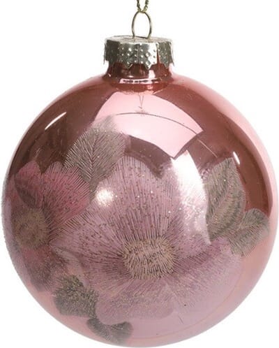 HomeBound by KY | Glazen bal bloemenprint | kerstbal