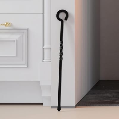 Zwarte Haardtangen 40,5 cm - Lange Haardtool voor Houtkachels en Open Haarden, Stijlvol en Functioneel Accessoire