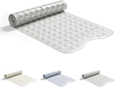 RVV® Badmat antislip voor in bad - Douchemat antislip voor douche - Badmat antislip - Grijs - 101cm x 40cm x 3cm