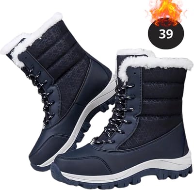 Nivard Snowboots - Sneeuwschoenen - Sneeuwboots - Dames - Wintersport - Ski - Skischoenen - Zwart - 39 - Laarzen