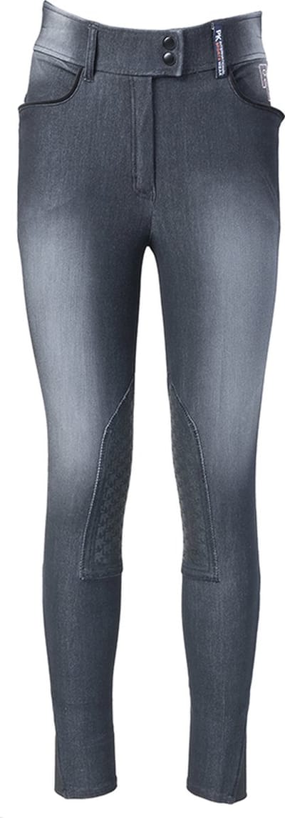 PK International Sportswear - Breeches - James Knee Grip - Black Grey Jeans