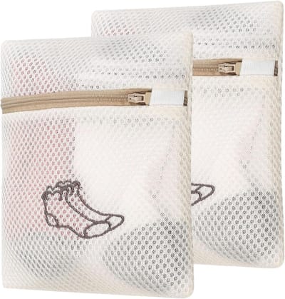 Wasmachineschoonmaak: 2 Waszakken voor Delicate Kleding, Ondergoed, Sokken en Bedlinnen, 18 x 20 + 40 x 50 cm