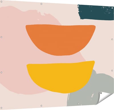 Gards Tuinposter Abstracte Kunst in Scandinavische Stijl - 150x120 cm - Tuindoek - Tuindecoratie - Wanddecoratie buiten - Tuinschilderij
