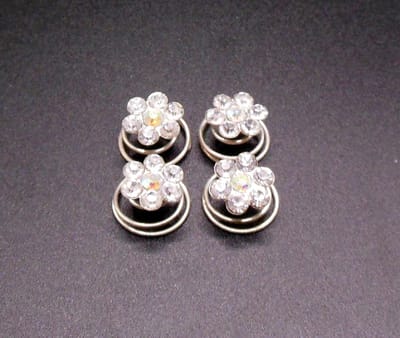 Curlies bloem 6 blad met strass