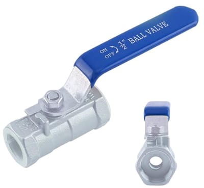 Mini Kogelkraan van Roestvrij Staal 1/2 inch met Blauw Handvat