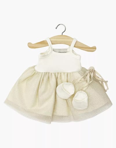 Minikane Gordi Poppenkleding Kledingset Rosella Cremekleurige Balletjurk 34 cm