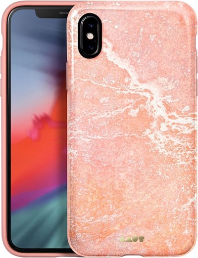 LAUT - Huex-E iPhone XS Max Hoes | roze marmer