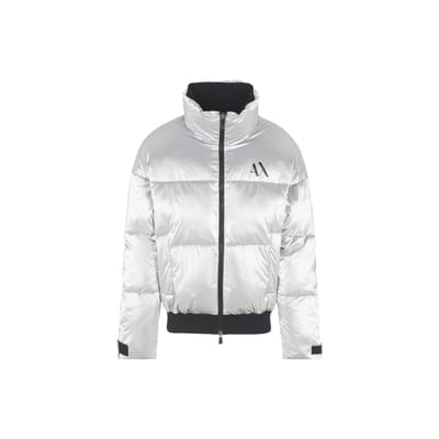 Armani Exchange AE Logo Bedrukte Casual Katoenen Jas Heren jassen Zilver 6RZB45-ZNPTZ-1987 M white