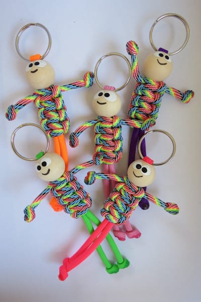 Gelukspoppetjes Regenboog Licht Mix 5 Sleutelhangers