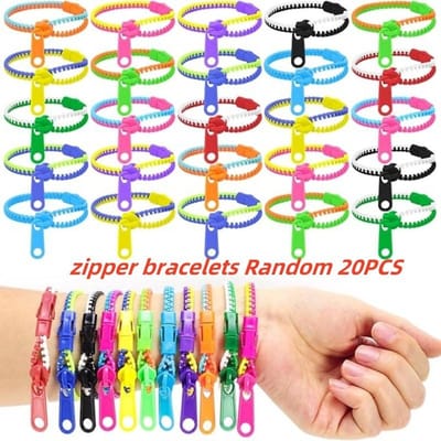 Vriendschap Rits Fidget Armbanden Kinderen Sensorisch Speelgoed Fidgets Vriendschap Speel Armbanden voor Klaslokaal Beloningen Verjaardag blue