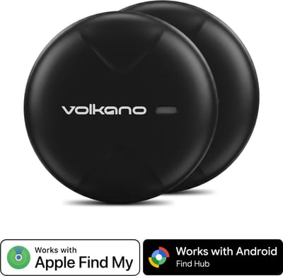 Volkano GPS Tracker - Werkt met Apple Find My & Android Find my Device - Bluetooth Tracker - Zwart - 2 Pack