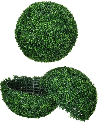 HOMCOM - Kunstplant - PE - Ø50 x 50H cm - Groen