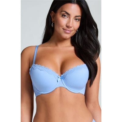 Hunkemöller Dames Lingerie Voorgevormde beugel bh Lola - Blauw - maat B75