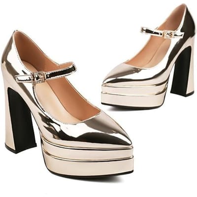 Luxe Sandalen Dames Ontwerpers , Zomer Nieuwe Puntige Teen Bling Glanzende Schoenen Voor Dames , Grote Maat 43 , Plateauschoenen Mary Janes 42 beige