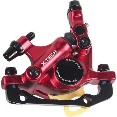 Fiets Hydraulische Schijfrem Voor Achter Remklauwen Fietsen MTB Vouwfiets Front caliper rood
