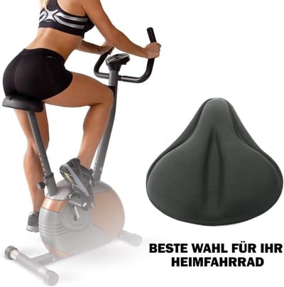 Famanu - Zadelhoes voor fiets, gel, gevoerd, comfortabel, voor mountainbike, racefiets en hometrainer, 27 x 25 cm