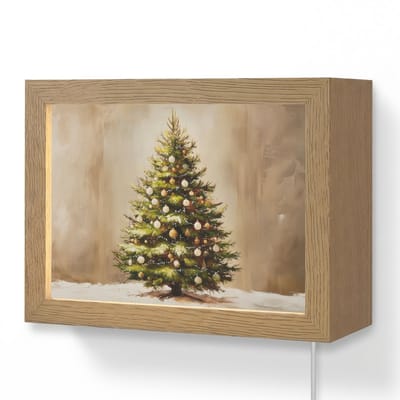 Wandlamp 20x15 cm - Oplaadbaar - Kerst - Sfeer - Groen - Wandlampen binnen woonkamer - Slaapkamer lamp met kabel - Decoratieve nachtlamp - Vloerlamp snoer