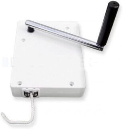 Roller Blind Winder - Riemwikkelaar - Rolluik Reparatie - Schroefbaar Mini Systeem - 9.5cm Gatafstand - Wit
