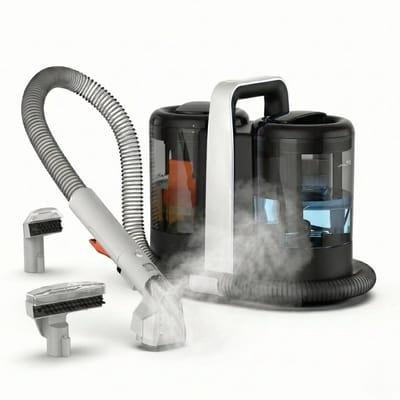IvoQ Tapijtreiniger & Vlekkenreiniger - 600W - Bankreiniger voor Meubels, Tapijt & Auto Interieur - 15kPa Krachtige Zuigkracht - Draagbaar met Dubbele Watertank
