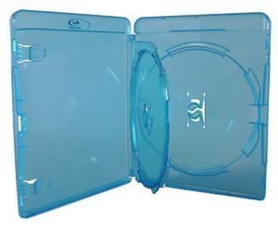 Dailygoods- DVD-Hoes 5 Stuks - Blu-Ray/DVD Dubbele Hoes - Voor 2 Schijven - Blauw - Schokbestendig - Dvd-case
