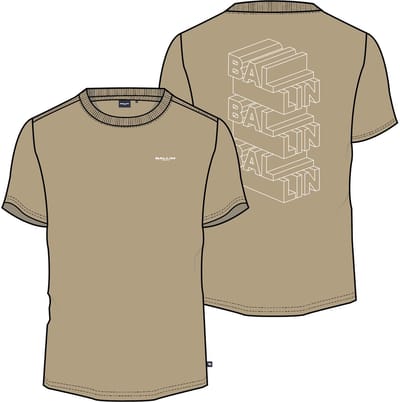 Ballin Amsterdam - Jongens Regular fit T-shirts Crewneck SS - Sand - Maat 8