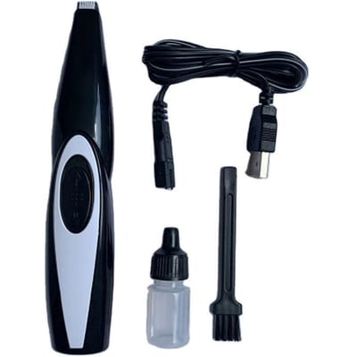 USB oplaadbare huisdierhaartrimmer voor honden en katten Huisdierhaartrimmer Verzorgingsset Katten Huisdieren Voetverzorging zwart