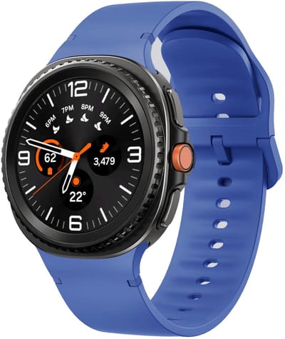 By Qubix - smartwatch bandje - Compatible Samsung bandje - Soft siliconen band - Maat: M/L - Koningsblauw - Geschikt voor Samsung Galaxy Watch 9 (40/44mm) - Watch 8 (40/44mm) - Watch 8 Classic (46mm)